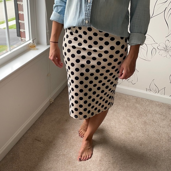 Polka Dot Pencil Skirt - Picture 2 of 5